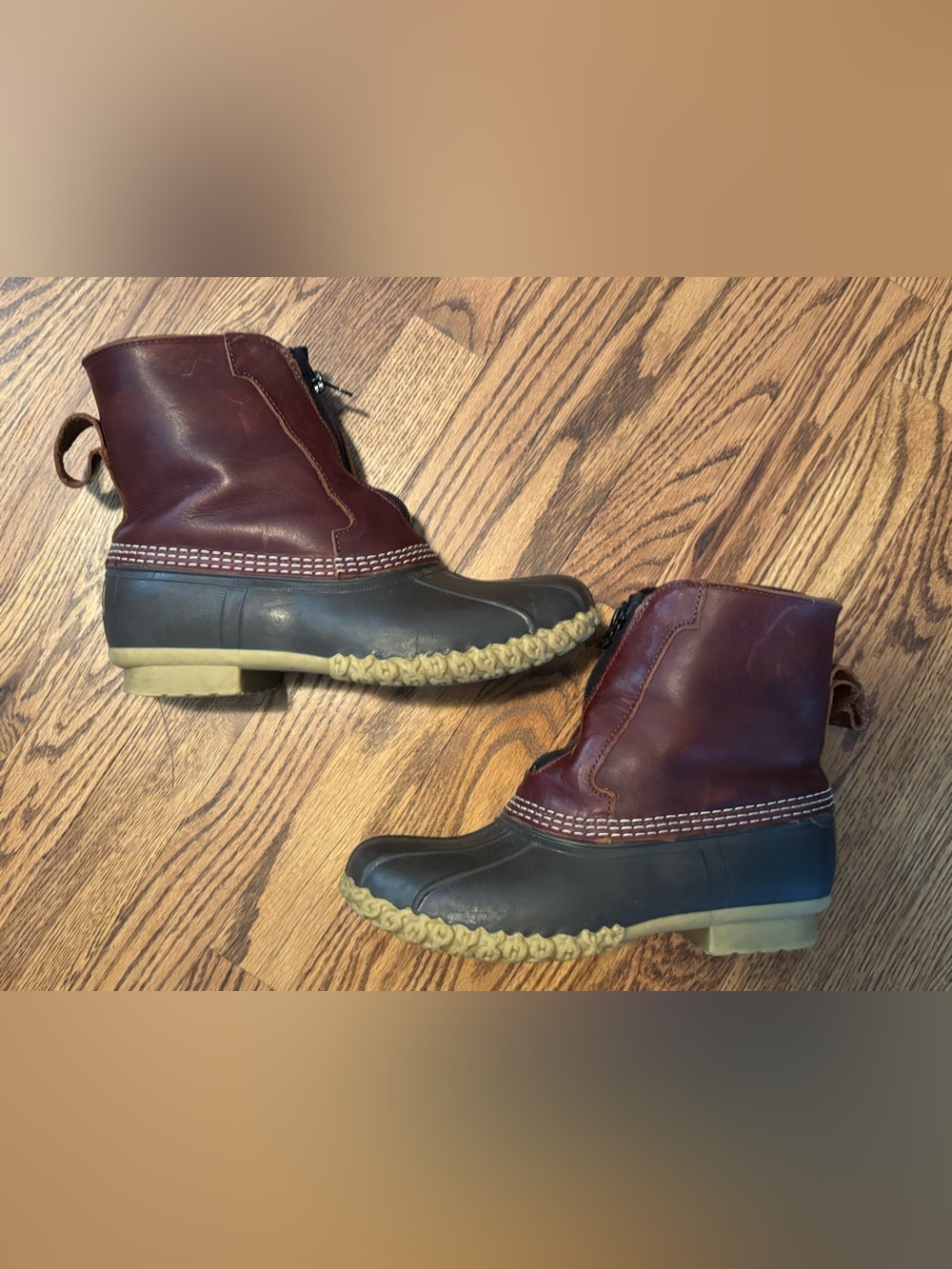 L.L. Bean Two-Tone Brown and Black Men’s Rain & Snow Boots 8